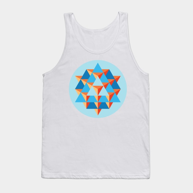 64 Tetrahedron Grid Tank Top by GalacticMantra